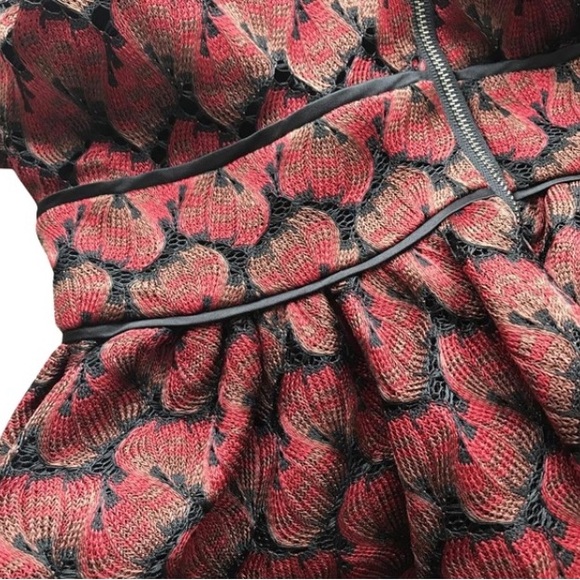 Maje Royani Fit & Flare Bonded Lace Dress - Size 3 - Picture 5 of 12